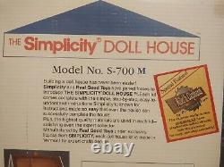 New! Vintage The Simplicity Real Good Toys Front Opening Dollhouse Wood