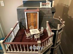 Newport Dollhouse Fully Assembled with Custom Porches and 2-Story Addition