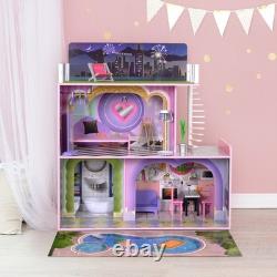 Olivia's Little World Sunset Wooden Dollhouse for 12 Dolls