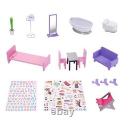 Olivia's Little World Sunset Wooden Dollhouse for 12 Dolls