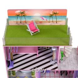 Olivia's Little World Sunset Wooden Dollhouse for 12 Dolls