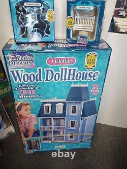 Petite Dreams Victorian Solid Wood Dollhouse Easy Assembly NO. 20002