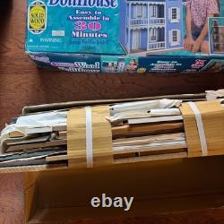 Petite Dreams Victorian Solid Wood Dollhouse Easy Assembly NO. 20002 Open Box