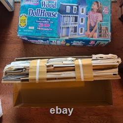 Petite Dreams Victorian Solid Wood Dollhouse Easy Assembly NO. 20002 Open Box