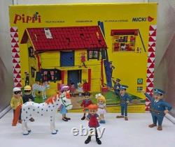 Pippi Longstocking Dollhouse Villa Villekulla Vintage Micki With Figures