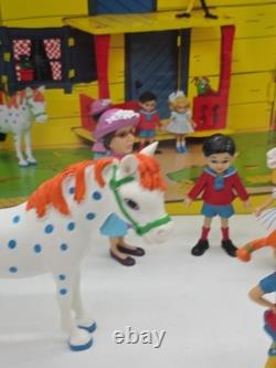 Pippi Longstocking Dollhouse Villa Villekulla Vintage Micki With Figures