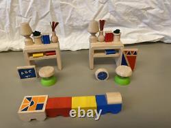 Plan Toys Chalet Wooden Dollhouse Set with additional house Assessories