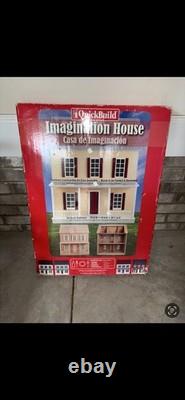 Quick Build Imagination House Wood Dollhouse DIY Kit #67100 24x18x29 Brand New