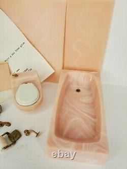 RARE Gorgeous Hardware & Tub Sink Toilet Bathroom Kit 112 Dollhouse Miniature