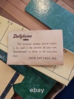 RARE New Unbulit 1950's Vintage Doll House Model 100 Dollyhome Child Life Toys