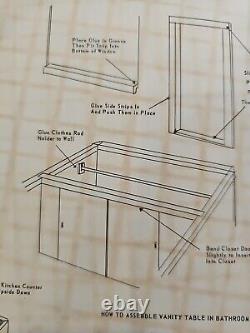 RARE New Unbulit 1950's Vintage Doll House Model 100 Dollyhome Child Life Toys