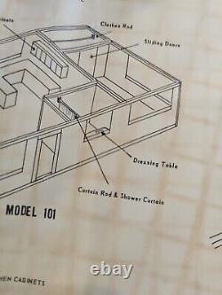 RARE New Unbulit 1950's Vintage Doll House Model 100 Dollyhome Child Life Toys