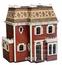 RARE! VTG The Rosedale Dollhouse Wood Kit By Greenleaf 100% Complete #8018 HTF