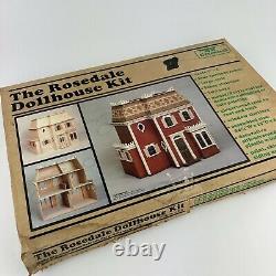 RARE! VTG The Rosedale Dollhouse Wood Kit By Greenleaf 100% Complete #8018 HTF