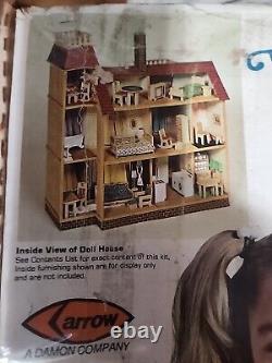 RARE? Victorian Mansion Wood Doll House By Arrow New 3 Stories