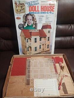 RARE? Victorian Mansion Wood Doll House By Arrow New 3 Stories