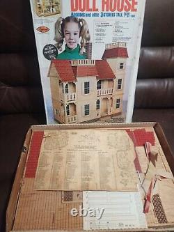 RARE? Victorian Mansion Wood Doll House By Arrow New 3 Stories