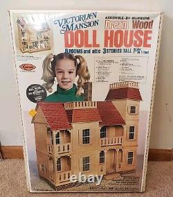 RARE? Victorian Mansion Wood Doll House By Arrow New and Sealed