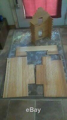 RETIRED Dura-Craft Doll House Kit SHENANDOAH Log Cabin-Box Open-partially built