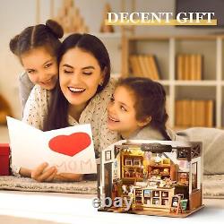 ROBOTIME Miniature House Kit DIY Mini Dollhouse with Accessories Tiny House M