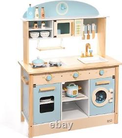 ROBOTIME ROBUD Wooden Bright Pretend Cooking Set Play Kitchen for Kid Gift WCF14
