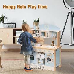 ROBOTIME ROBUD Wooden Bright Pretend Cooking Set Play Kitchen for Kid Gift WCF14