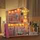 ROBUD Wooden Dollhouse for Children Aged 3-12 Children's Dollhouse Birthday Gift