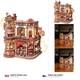 ROKR Moving Dream Coffee Factory DIY Miniature House Kit 3D Wooden Puzzles