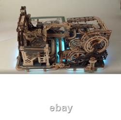 ROKR Robotime Marble Run 3D Wooden Puzzle Kit Electric Spaceport Light Gift