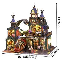 Railway City Dollhouse Kit Miniature Wizardi Roombox Kit F07M51-99-ES019