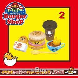 Rare 2017 Re-Ment Gudetama Burger Shop Full Set of 8 pcs