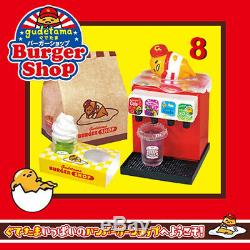 Rare 2017 Re-Ment Gudetama Burger Shop Full Set of 8 pcs