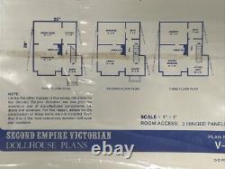 Rare Architects Plans For Second Empire Victorian Dollhouse Vtg 1975 Sealed New