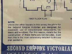 Rare Architects Plans For Second Empire Victorian Dollhouse Vtg 1975 Sealed New