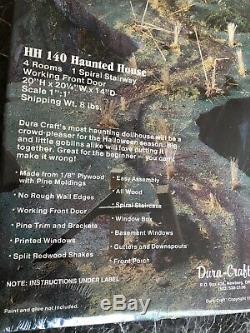Rare Dura Craft Haunted House Dollhouse Kit New Sealed 1992 Halloween Hh140