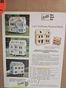 Rare Real Good Toys FO-303, Front Opening Victorian Dollhouse Kit withcomponents