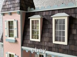 Real Good Toys Alison Jr. Built Assembled 112 Scale Victorian Pink Dollhouse