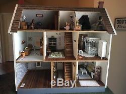 Real Good Toys Farmhouse Dollhouse Furnished With Custom Table