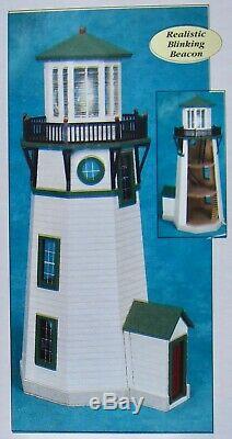 Real Good Toys New England Lighthouse and Keepers House Wooden Dollhouse Kits