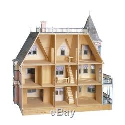 Real Good Toys QUEEN ANNE Dollhouse Kit, Ultimate Dream Dollhouse, Milled Wood