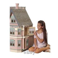 Real Good Toys QUEEN ANNE Dollhouse Kit, Ultimate Dream Dollhouse, Milled Wood