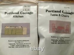 Retired 1/4 Portland Cottage Dollhouse Kit withfurniture Kits Suzanne & Andrew