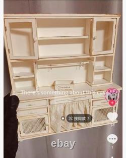 Retro Dollhouse Miniatures 16 Scale Pink Kitchen Cabinet Unfinished Kit