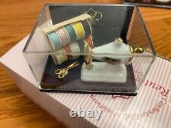 Reutter Porcelain Sewing Machine Set and Sewing Box with Accessories