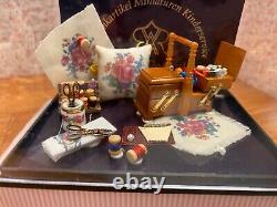 Reutter Porcelain Sewing Machine Set and Sewing Box with Accessories