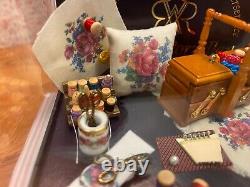 Reutter Porcelain Sewing Machine Set and Sewing Box with Accessories