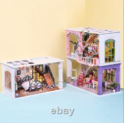 Robotime DIY Miniature Houses 3 Kits STACKABLE SET 3D Wooden Model NEW