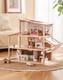 Robud 3-Story Bohemian Style Dollhouse with 37 pcs Furniture Wooden Dolls House