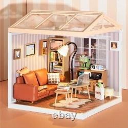 Rolife3 Styles LED Plastic DIY Miniature Doll House Kits for Teens Xmas Gifts