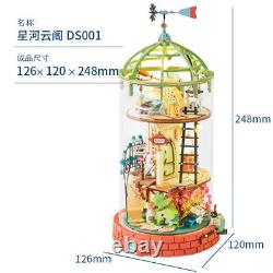 Rolife 4PCS Fantasy Glass Doll House DIY Handmade Miniaturas Dollhouse